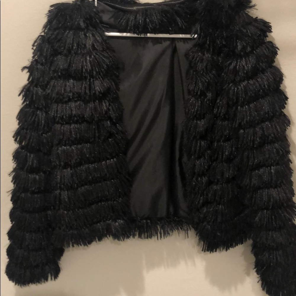 Furry black jacket